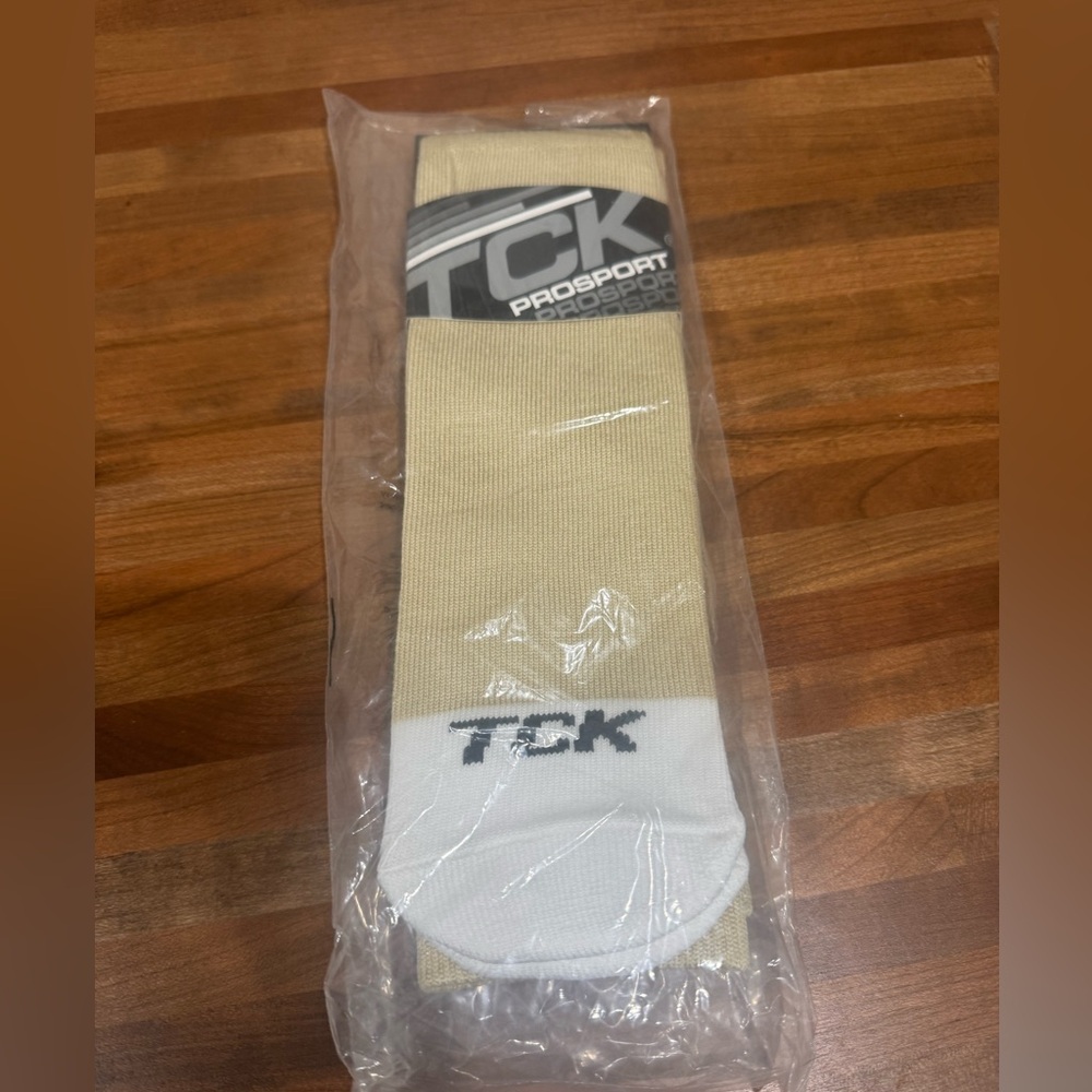 TC Prosport Athletic Socks Beige and White